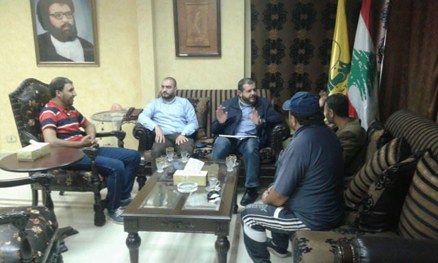حزب الله إستقبل لجنة حي الطيري بمخيم عين الحلوة
