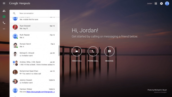 جوجل تُطلق نسخة الويب من تطبيق المحادثة Google Hangouts