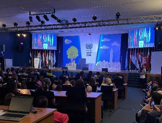 ثانوية رفيق الحريري - صيدا مع تلامذة من لبنان جسدوا "حكايات الإسكوا" في بيت الامم المتحدة في بيروت