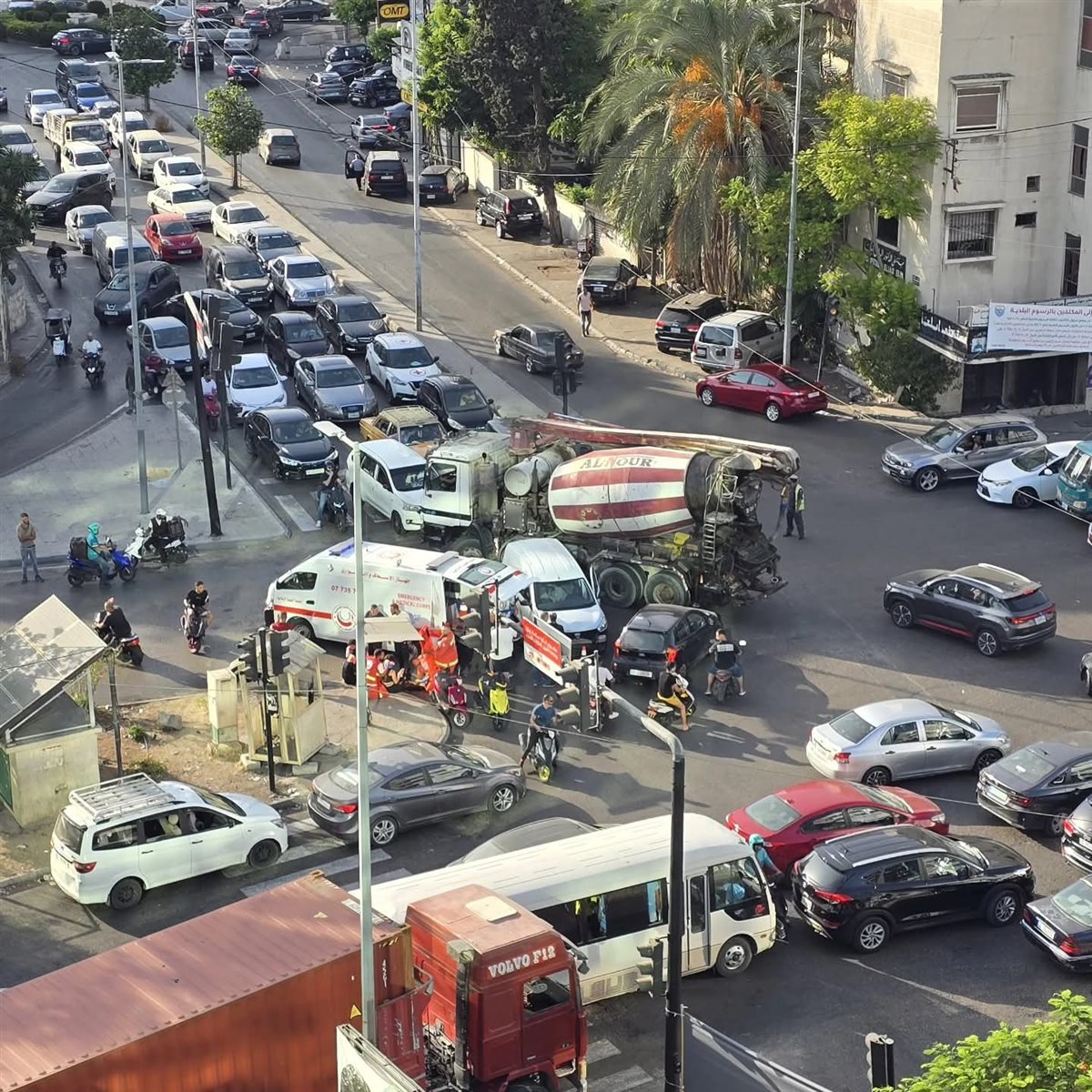 إصابتان نتيجة حادث صدم عند تقاطع إيليا في صيدا