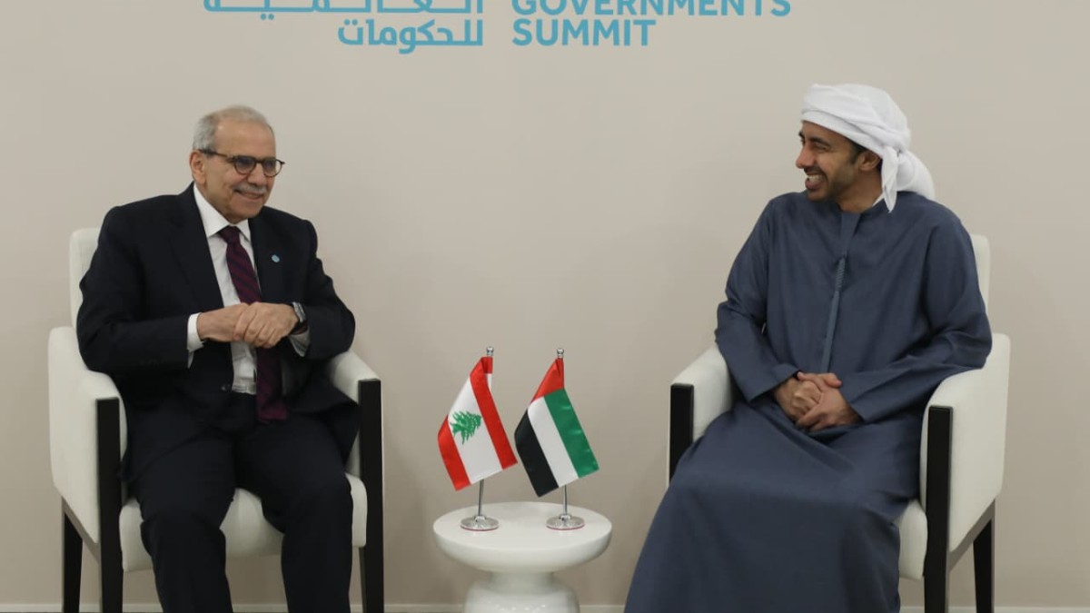 رئيس الحكومة التقى وزير الخارجية الإماراتي: العقبة أمام استكمال بسط سلطة الدولة جنوب الليطاني تتمثل في عدم انسحاب إسرائيل من نقاط لا تزال تحتلها