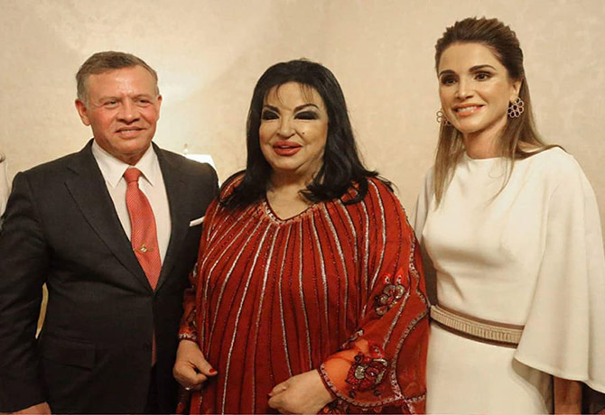 بالصورة: سميرة توفيق تتلقى معايدة من ملك الاردن
