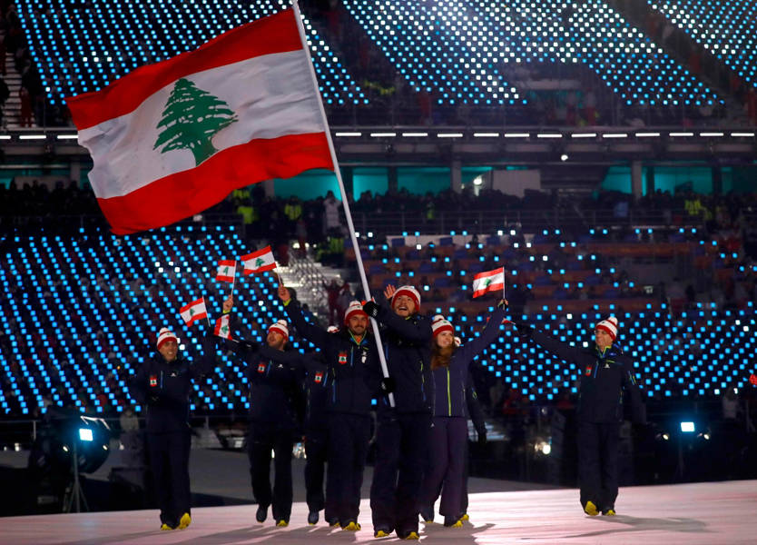 بالصور: العلم اللبناني يرفرف في أولمبياد بيونغ تشانغ!
