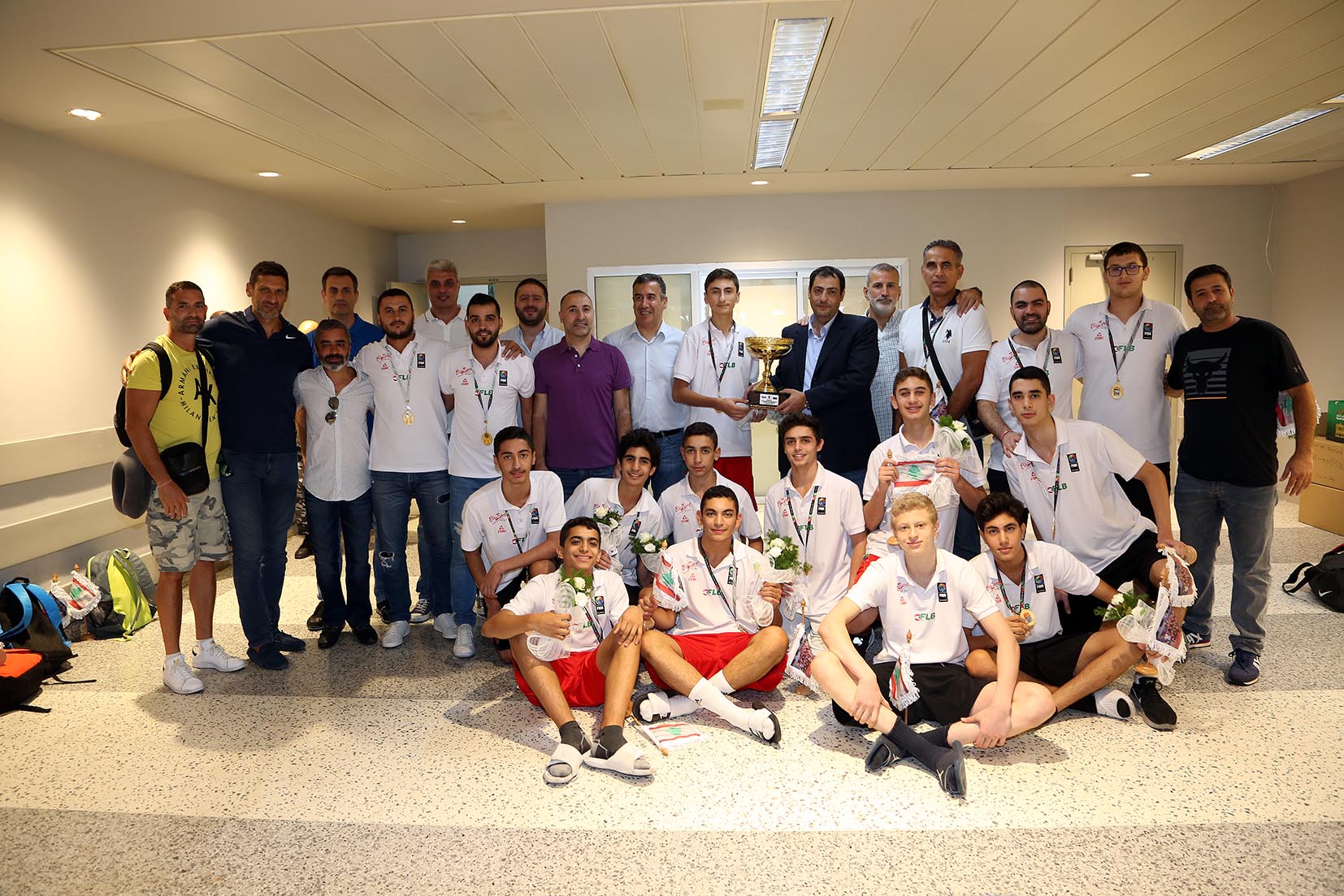 استقبال لمنتخب الناشئين بطل ذهاب سلة غرب آسيا