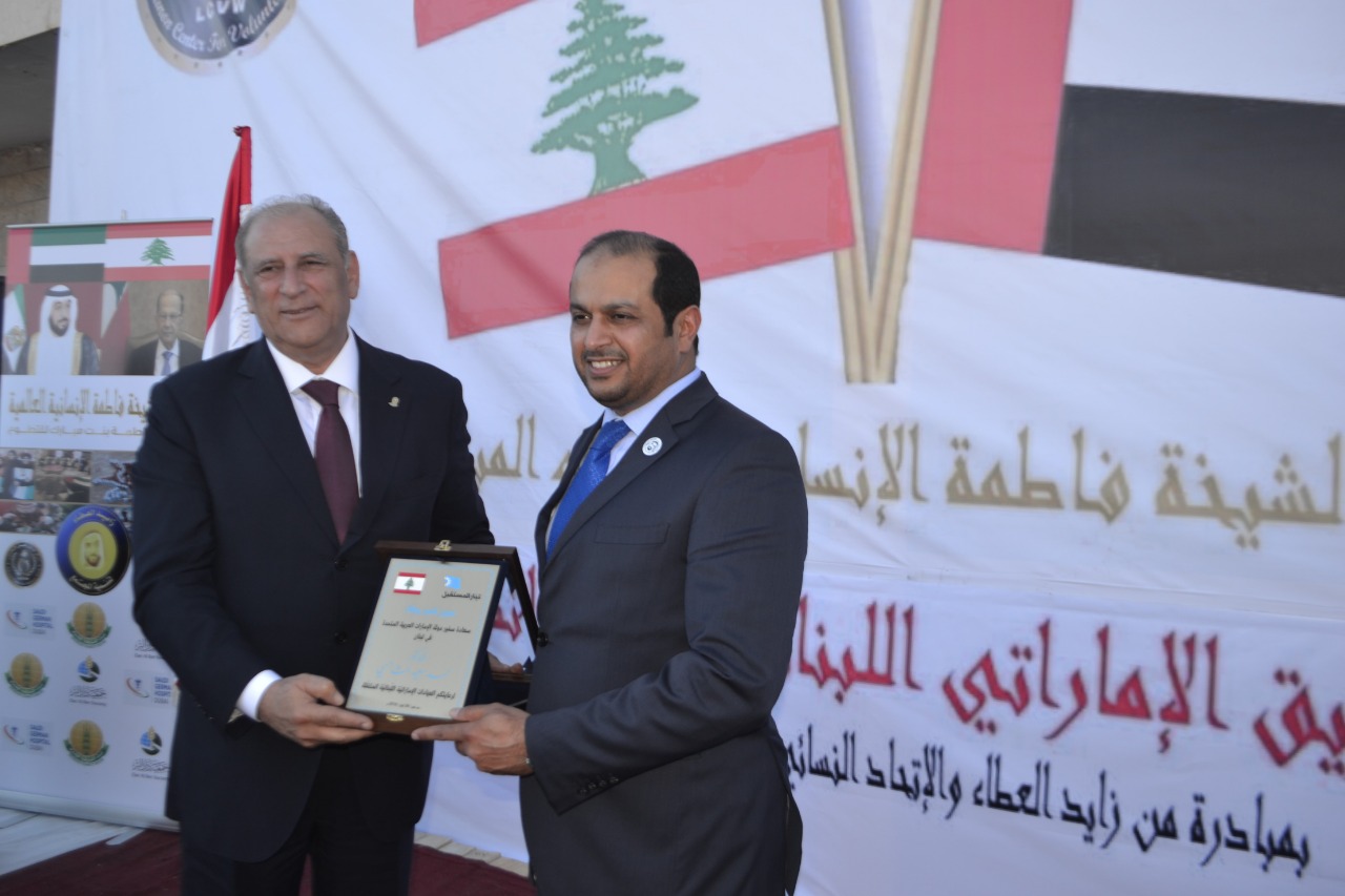 الشامسي أطلق حملة الشيخة فاطمة الانسانية للكشف المبكر للمرأة والطفل من بلدة جب جنين