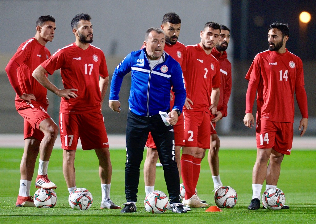 كأس آسيا: لبنان يختتم تحضيراته للمباراة امام السعودية في دبي