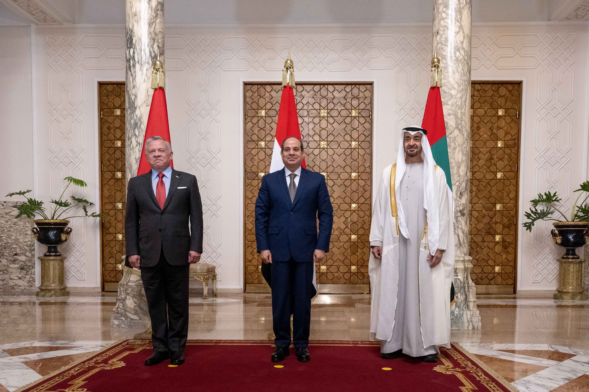 محمد بن زايد : سعدت بلقاء أخي فخامة عبدالفتاح السيسي وأخي جلالة الملك عبدالله الثاني في القاهرة