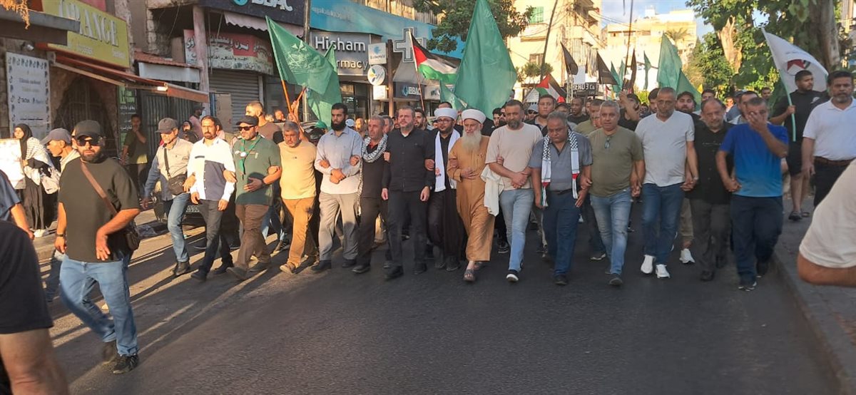مسيرة شبابية حاشدة في صيدا تنديدا بالاغتيالات والمجازر والاعتداءات الصهيونية