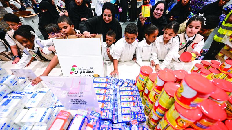 بالفيديو : للمرة الثانية.. جمع المساعدات للبنانيين في اكسبو دبي استكمالا لحملة الامارات معك يا لبنان