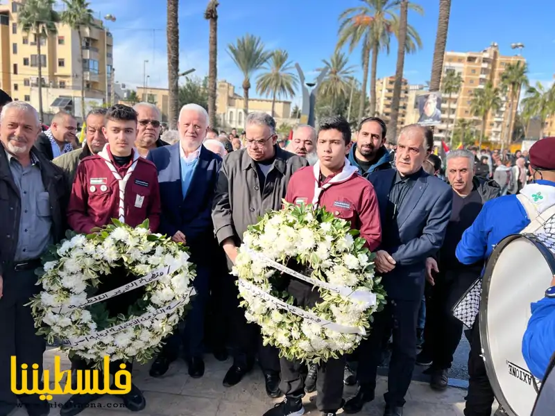 &ldquo;م.ت.ف&rdquo; وحركة &ldquo;فتح&rdquo; تُحيي يوم الشهيد الفلسطيني في ساحة الشهداء بمدينة صيدا