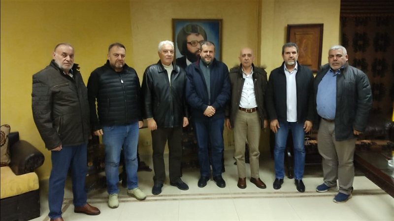 حزب الله عرض مع وفد من التنظيم الشعبي الناصري الأوضاع العامة